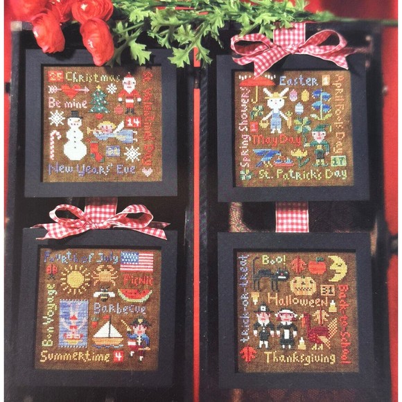 RARE Birds of a Feather Holiday Seasons Cross Stitch Kit Complete - NEW - Picture 5 of 11